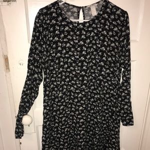 H&M Floral Print Flowy Dress Long Sleeve